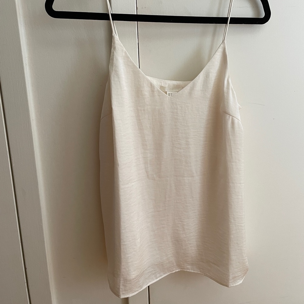 H&M Ivory Satin Tank Top